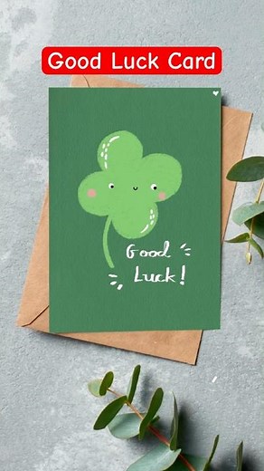 Good Luck Greeting Card | Easy Handmade Card Tutorial for Beginners #easycardmaking #handmadecards