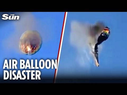 Horrific moment hot air balloon explodes into ball of flames & crashes killing at least 8 in Brazil