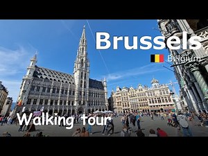 Brussels, Belgium - Walking Tour (4k Ultra HD/60fps)
