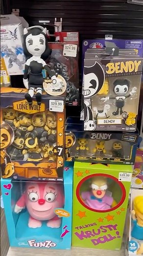 New Bendy plush & toys in GameStop! Also happy Lone Wolf day!