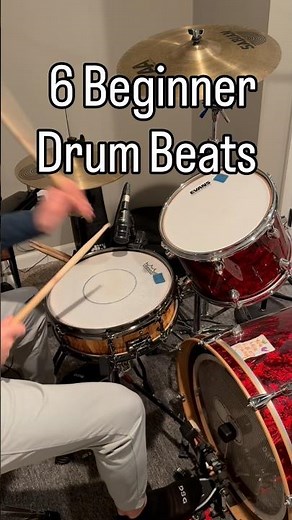 Learn 6 Easy Drum Beats | Beginner Level Beats #drumtutorial #drumlessonforbeginners #easydrums