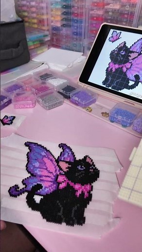 Beginner Perler Beads Tutorial | Gorgeous Silver Glitter Heat Press Finish ✨