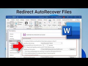 How to Redirect AutoRecover Files in Microsoft Word