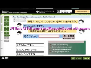 jft mock test full set new JFT Basic A2 Full sample test 2025 japan foundation test | jft basic a2