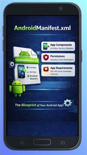 Android Manifest Explained 🔥| Android Basics | AppVerse Studio #android #shorts