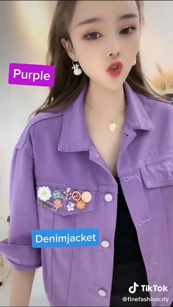 Purple denim Jacket . super cool 👔👔👔#tiktiklove #clothes #beautifulpeople #foyoupag #jacketchallenge #jacket