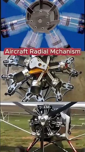 How this is Aircraft Radial Engine Working Mechanism #bestaircraft #jetengine #shorts