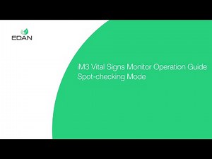 EDAN iM3 Vital Signs Monitor Spot Checking Mode