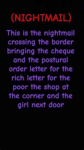 night mail lyrics