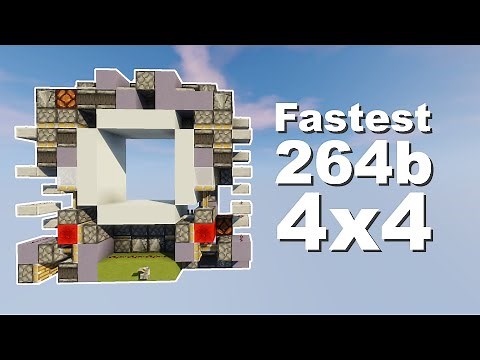 The Fastest 264 Blocks 4x4 / Minecraft Tutorial