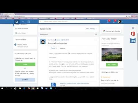 How to submit assignments on Edmodo