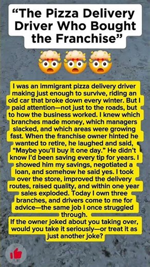 “The Pizza Delivery Driver Who Bought the Franchise” #shorts #truestories #immigrantstory #storytime