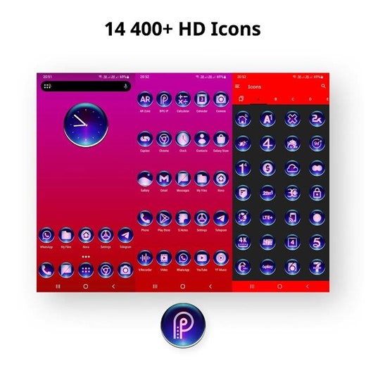 Black Pixl Glass Icon Pack Square GAds