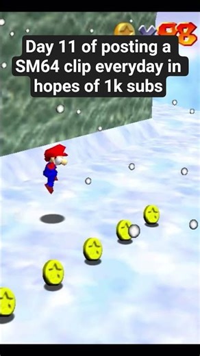 100 coins on a slippy slide (Super Mario 64)