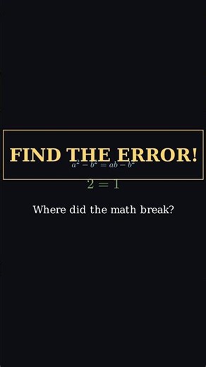 95% of people fail to find the error! ❌ Can you? #shorts#maths