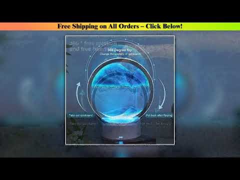 LED RGB Sandscape Lamp 3D Moving Sand Art Frame Night Light with 16 Colors Hourglass Light 3D Deep