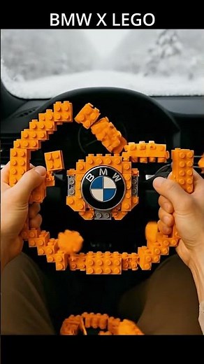 Dark Orange LEGO BMW Steering Wheel — Will It Snap or Steer? (POV)