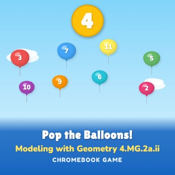 4th Grade Area & Perimeter Math Game | Math Center Chromebook