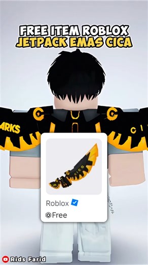 Cara Dapat Free Item Jetpack Emas Cica Roblox #roblox #shorts #freeitems