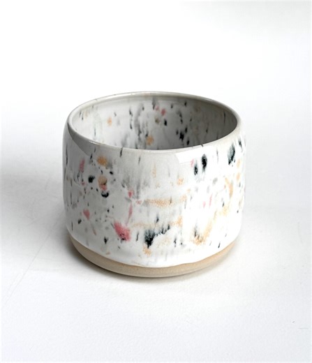 Handmade Ceramic Mug, White Ceramic Mug With Colorful Splashes, Coffee Mug - Etsy