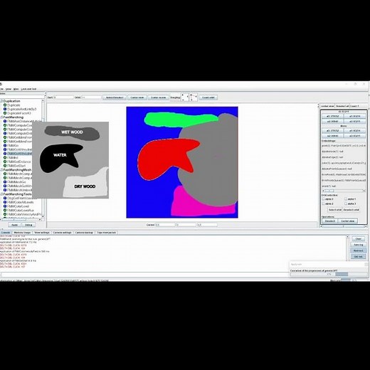 Fast Marching Method - 2D Fire propagation on several fields