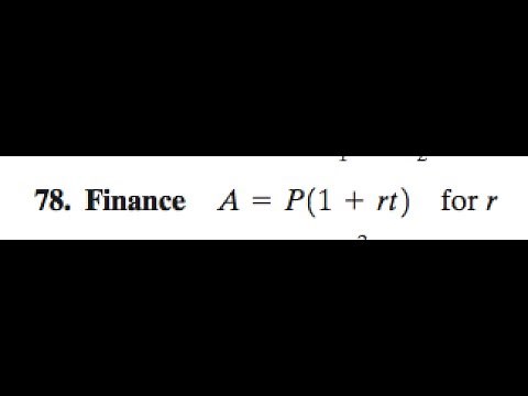 A = P(1 + rt) for r