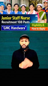 New Recruitment - 108 Posts - Junior Staff Nurse - GMC Handwara- Eligibility & How to Apply 2026 | Jk Study Materials