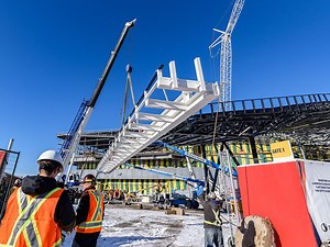 BMO Centre expansion hits milestone with completion of steel structure