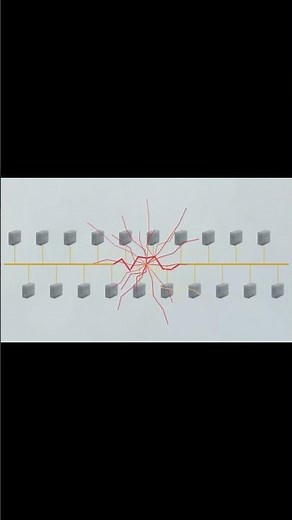 Bus Topology Explained Visually | Computer Networks #shorts #shortsfeed #shortsvideo #education
