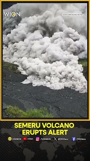 Indonesia's Semeru Volcano Erupts, Alert Level Raised to Highest | WION Shorts