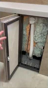 Bathtub side access panel in ceramic tiles – Custom hidden wall hatch door for bathroom and shower
