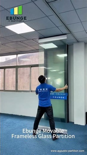 What type of movable glass partition system is this? | Ebunge Partition Wall | #operablewall #shorts