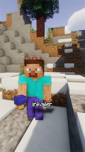 Asthma explained using Minecraft #minecraft #gaming #asthma #shorts #fyp