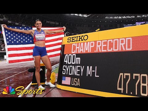 SYDNEY MAKES HISTORY, sets CHAMPIONSHIP RECORD for 400m flat world title in Tokyo | NBC Sports