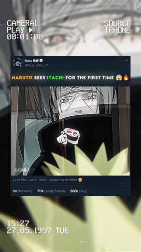 Itachi Iconic Entry Shocked Naruto 😳🔥☠️....