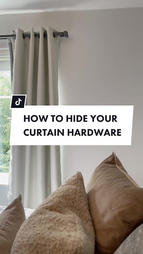 Curtain Hanging Hack: Concealing Hardware with Drapes