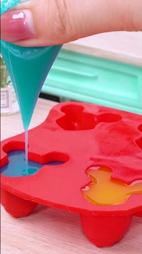 Mini Rainbow Minnie Lollipop Jelly🌈 Tiny Dessert ASMR | Satisfying Miniature Sweets #shorts #asmr