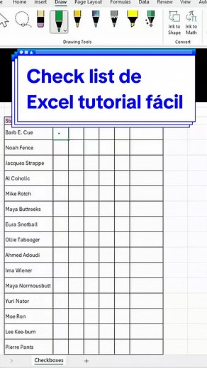 Check list de Excel tutorial fácil