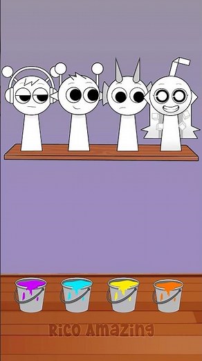 Perfect Puzzle Challenge - Jump into the correct color bucket 2 | Incredibox Sprunki