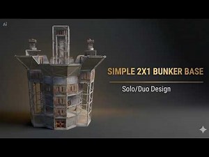 Simple 2x1 Bunker Base Build | Solo/Duo | Turrets & Multi Defense #rust #rustbase #rustbasedesign