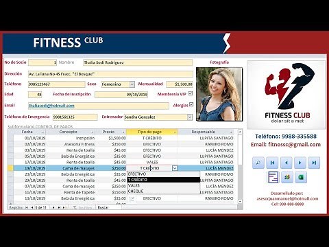 ⭐⭐⭐ Develop your own CRM for gyms in Access | Functional database with payment control 2/3