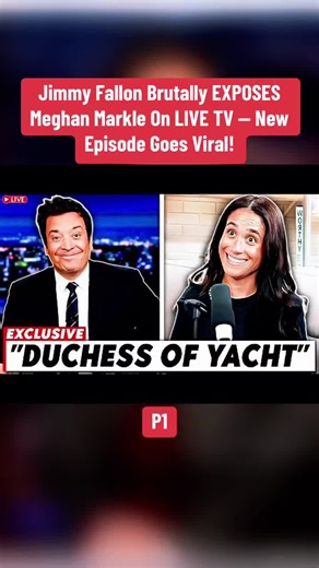 P1. Jimmy Fallon Brutally EXPOSES Meghan Markle On LIVE TV — New Episode Goes Viral! #jimmyfallon #meghanmarkle #royalnews #royalfamily #Foryou
