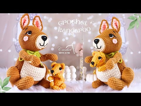 🦘 Baby Kangaroo Crochet Amigurumi Tutorial | Free Pattern | Ganchillo Canguro