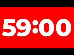 59 Minute Timer Without Music | Perfect for Study and Work