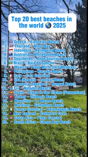 Top 20 best beaches in the world 🌎 2025 #viral #fyp | Visa Sponsorship Jobs/ Relationships in diaspora