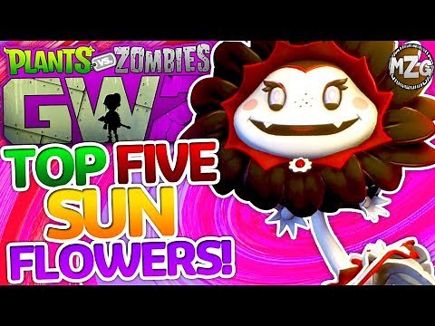 My Top 5 Sunflowers! All Sunflowers MASTERED! - Plants vs. Zombies: Garden Warfare 2