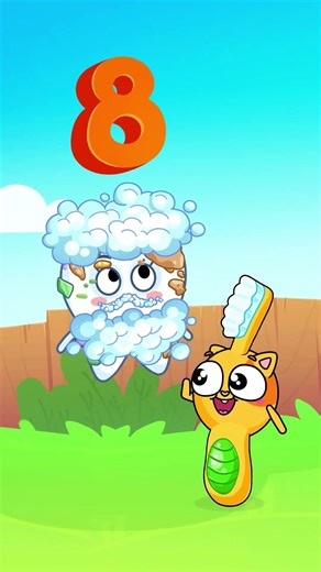 Funny Baby Brush Cleans Teeth and Counts the Numbers for kids | Fun & Learn Together #learnforkids