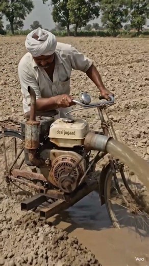 🌹देखो भाई इस गरीब किशन ने ने बनाया देसी जुगाड़ से खेतो में पानी डालने की मशीन #farming #trending