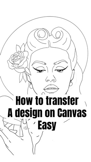 Let’s use parchment paper to transfer our design on Canvas!