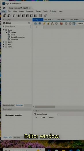 how to create a database using MySQL workbench 80